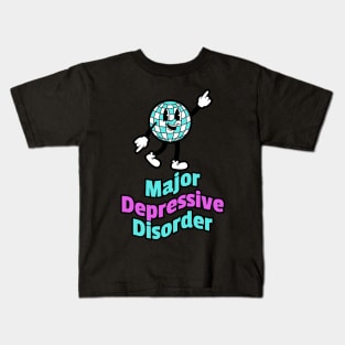 Major Depressive Disorder - Retro Disco Ball Kids T-Shirt